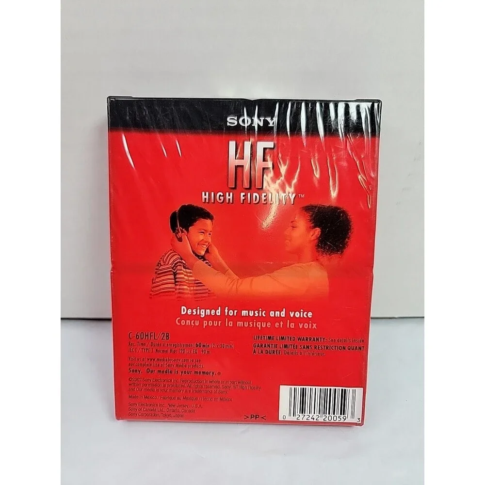 Sony HF High Fidelity 60 Minutes Audio Cassette Tapes Brand New Sealed Lot Of 2
